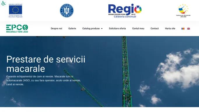 Homepage — Inchiriere macarale si automacarale - EPCO