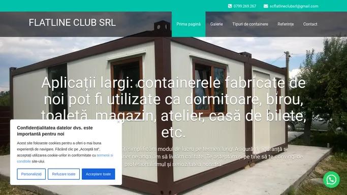 FLATLINE CLUB SRL – Containere de vanzare si de inchiriat, containere birou, dormitor, sanitare