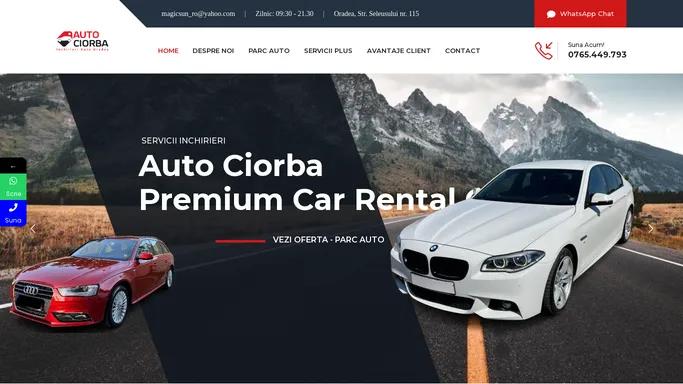 Inchirieri Auto Oradea by Ciorba – Inchirieri Auto Ciorba