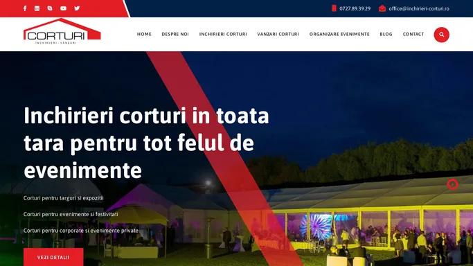 Inchirieri corturi pentru targuri si expozitii | Vanzari corturi