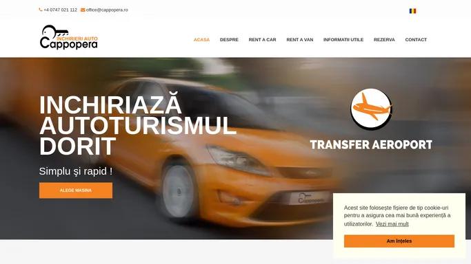 Rent a Car Alba - Inchirieri auto Alba | Cappopera