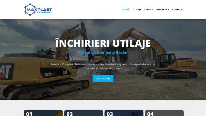 Inchirieri utilaje - Maxplast Company