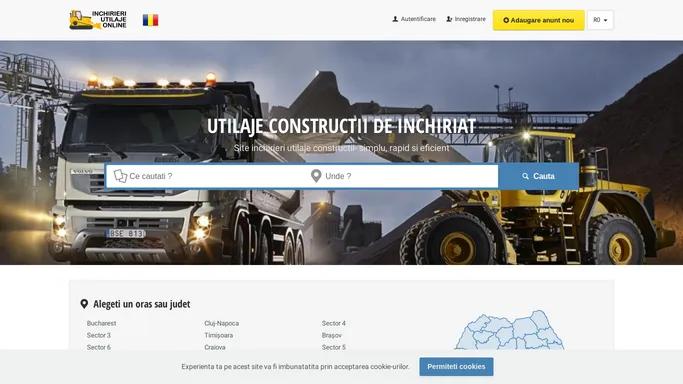 Inchirieri utilaje online - Utilaje si echipamente constructii de...