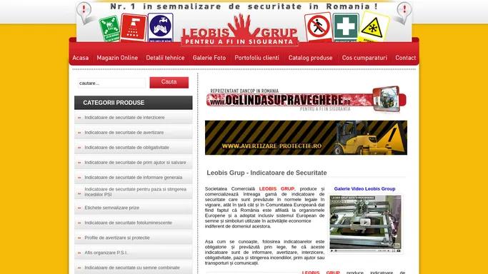 https://indicatoaredesecuritate.ro - Indicatoare de securitate - Leobis Grup - Indicatoare de Securitate