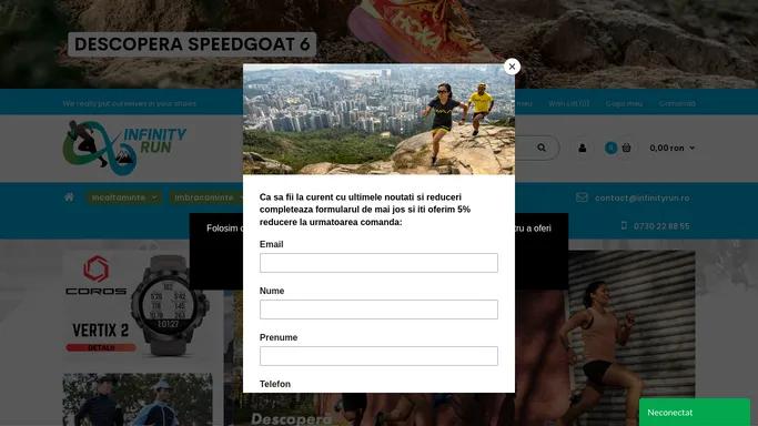 InfinityRun - Echipamente de alergat - Magazin online