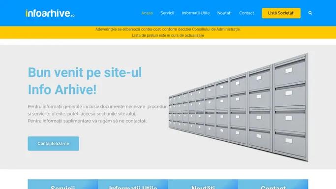 Info Arhive – Servicii Arhivistice si Eliberare Documente