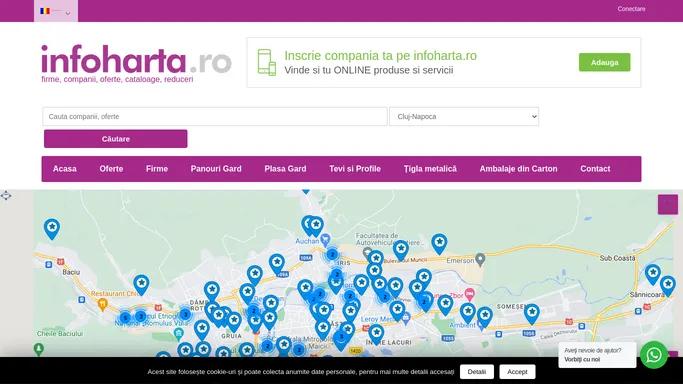 infoHarta - firme, oferte, produse si servicii - constructii, medicina, restaurante, auto