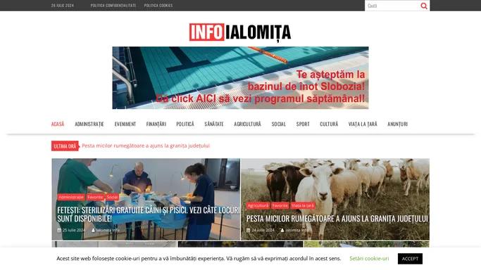 Stiri actuale din judetul Ialomita - InfoIalomita.ro