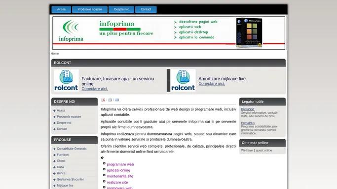 Infoprima Romania - aplicatii web, dezvoltare pagini web, programe contabilitate online