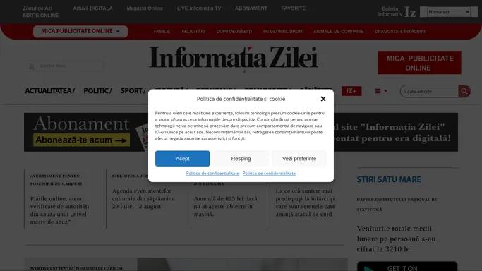 Stiri Satu Mare - Informatia Zilei - Presa tiparita si ziar online