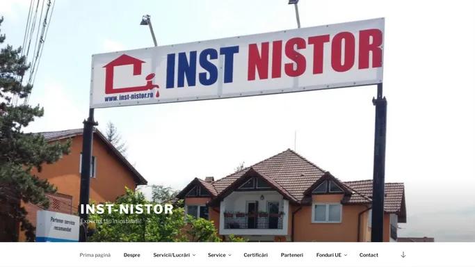 INST-Nistor – Expertul tau in instalatii!