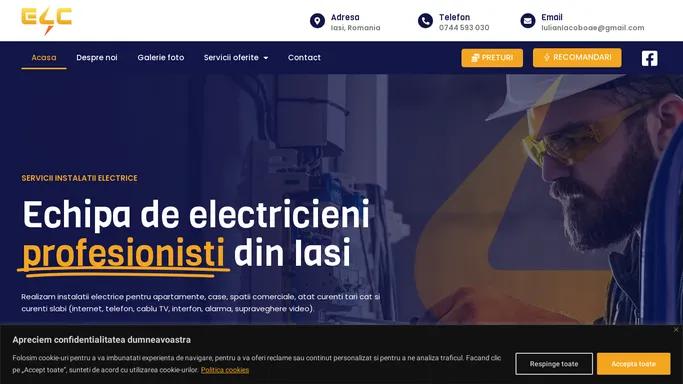 ELC Iasi – Instalatii electrice, electrician, Iasi, 0744/593030