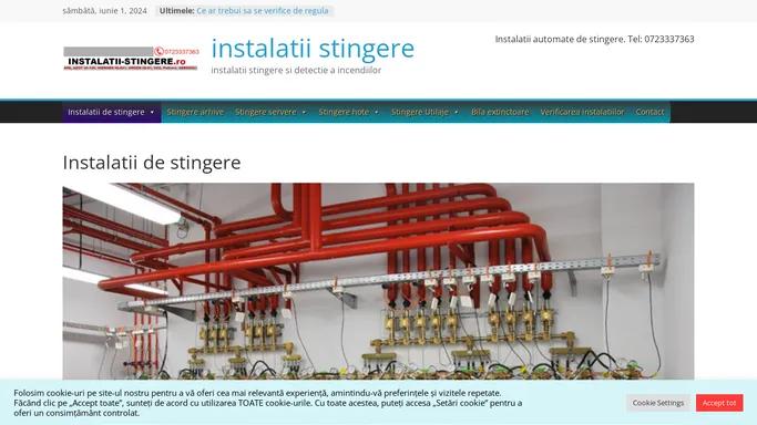 instalatii stingere automate: arhive, servere