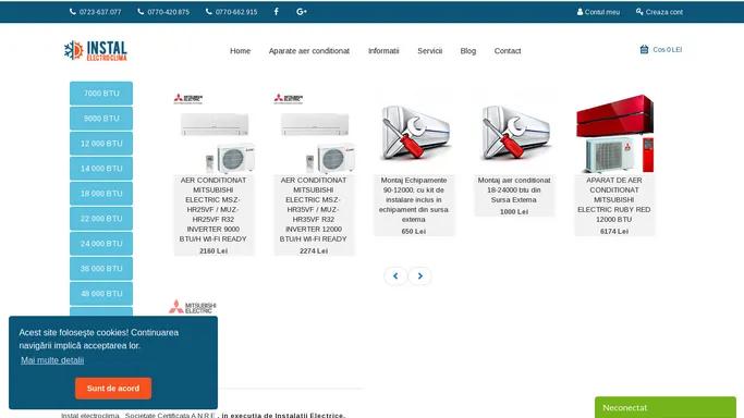 Magazin online de furnizare si instalare aparare Aer Conditionat Constanta