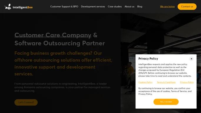 Customer Care Company, Software Outsourcing Partner - IntelligentBee