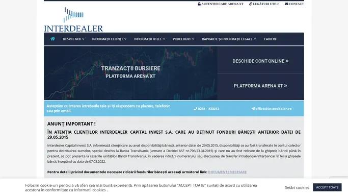 Tranzactii bursiere, investitii la bursa - Interdealer Capital Invest