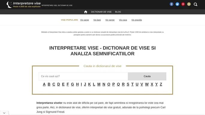 Interpretare Vise - Dictionar de vise actualizat (2022)