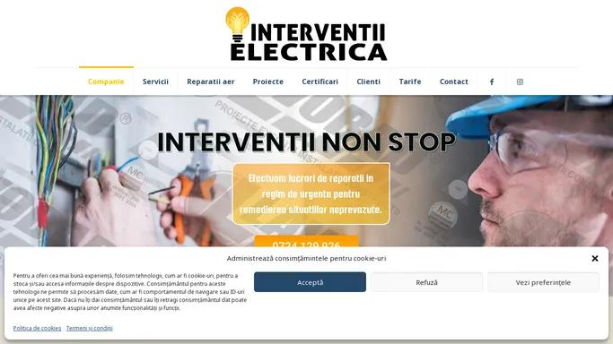 Interventii Electrica – Interventii de urgenta instalatii electrice