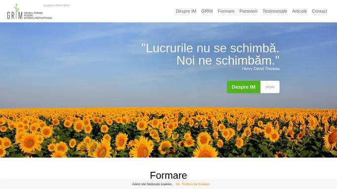 Grupul Roman pentru Interviu Motivational Grupul Roman pentru Interviu Motivational