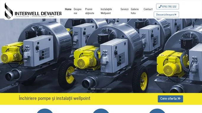 interwelldewatering - Inchiriere pompe si instalatii wellpoint