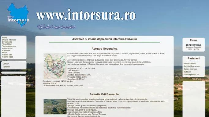 Asezarea geografica si istoria depresiunii Intorsura Buzaului - Tara Buzaielor - cai de acces, trecatori si pasuri in Intorsura Buzaului