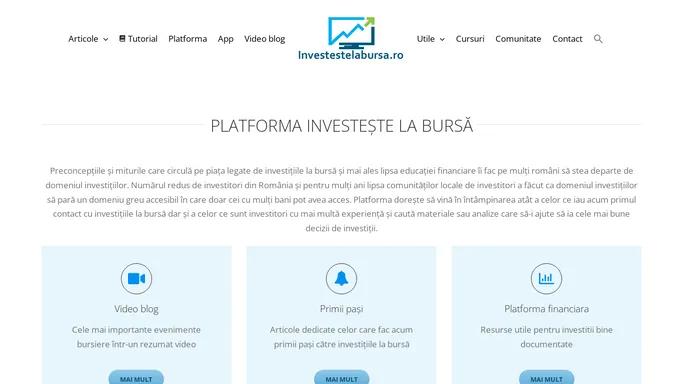 Investestelabursa.ro – Gandeste ca un investitor