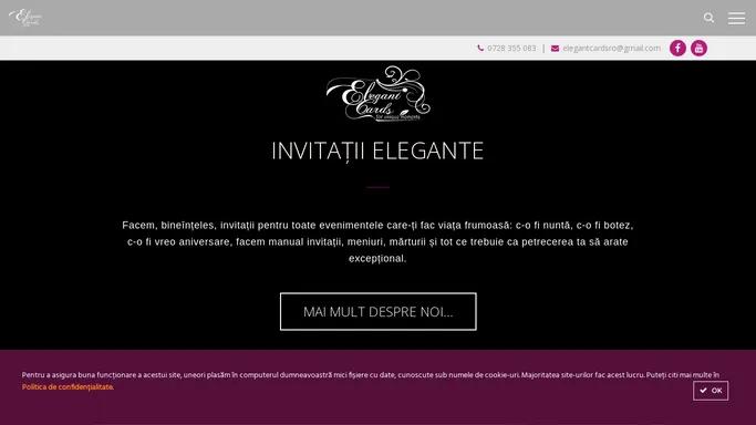 Invitatii elegante de calitate inalta, realizate manual