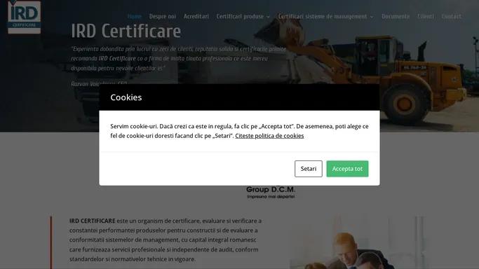 IRD Certificare | Certificari ISO