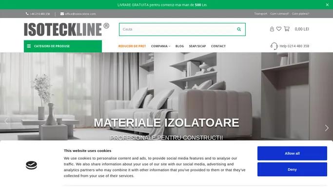 Materiale izolatoare - parchet, termice, fonice | ISOTECKLINE