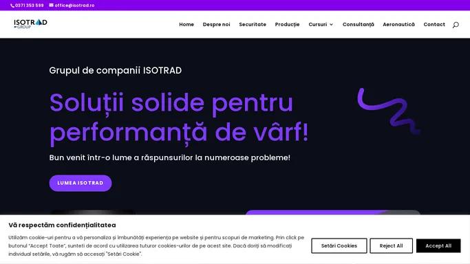 ISOTRAD - Solutii solide pentru performanta de varf!