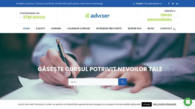 Cursuri Microsoft si Certificari Oficiale - ITAdviser