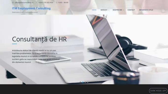 ITM Employment Consulting – Salarizare si administrare personal