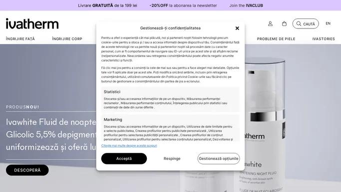 Produse cosmetice cu Apa Termala Herculane | Ivatherm