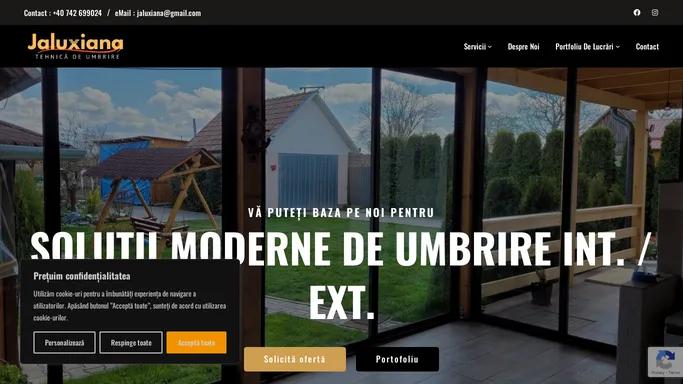 Jaluxiana – Tehnica de umbrire. Confectionare si montaj jaluzele, pergole, copertine, plase insecte