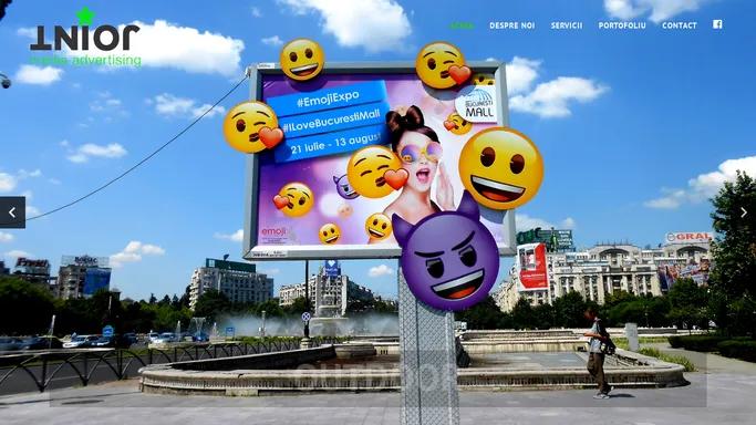 Joint Media Advertising – Oferim produse si servicii de productie publicitara, Inscriptionari autocolant, design/amenajare standuri expozitionale, print digital indoor/outdoor, tipar offset, consultanta, proiectare, productie publicitara, design identitate vizuala, naming, , montaj si transport.