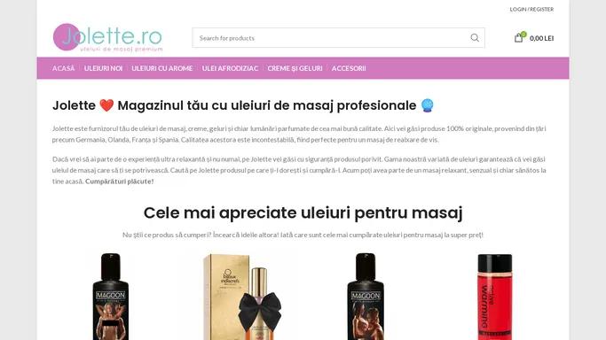 Jolette — Uleiuri si Alte Produse de Masaj — Cele mai Bun Preturi