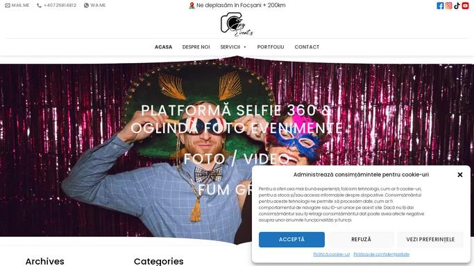 Platforma Selfie 360 & Oglinda Foto Evenimente - Joy Events