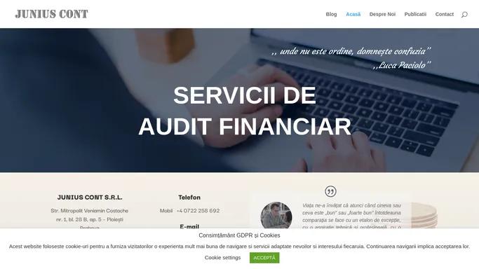 Junius Cont | Servicii de Audit Financiar