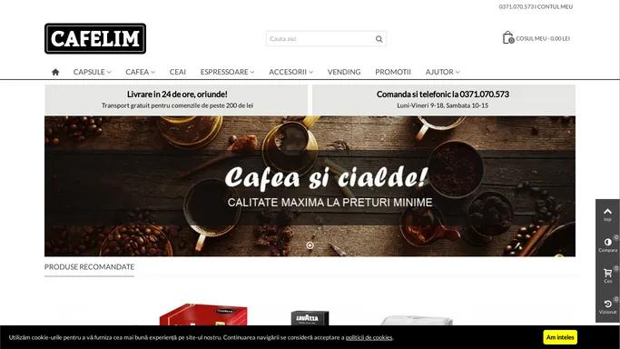Cafelim I Magazin online Cafea & Espresso I Acasa Birou Vending