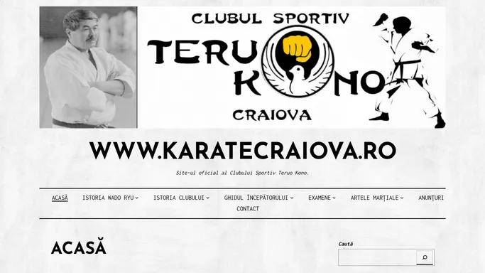 www.KarateCraiova.ro – Site-ul oficial al Clubului Sportiv Teruo Kono.