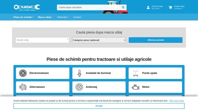 Piese de schimb pentru utilaje agricole si constructii | Kardaf