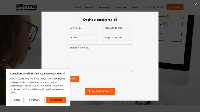 Servicii Print Bucuresti - Tipar digital, offset, indoor, outdoor - Karma Print