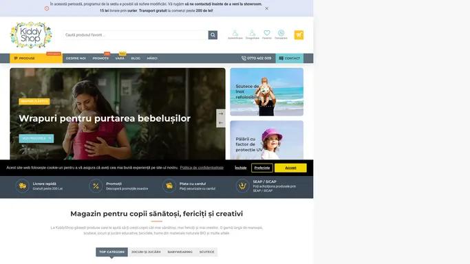 KiddyShop.ro - magazin pentru copii sanatosi, fericiti si creativi