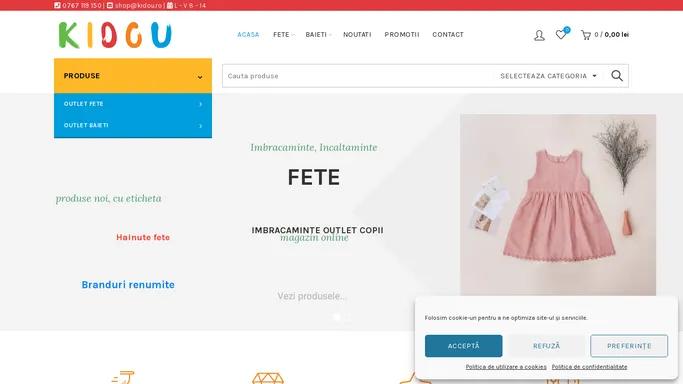 Kidou Shop, imbracaminte copii outlet - Imbracaminte copii, produse NOI, cu eticheta