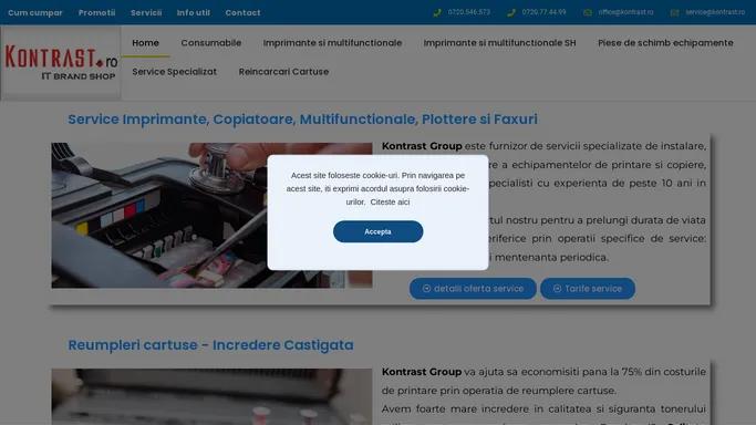 Kontrast Group - Service imprimante si copiatoare, reumpleri cartuse