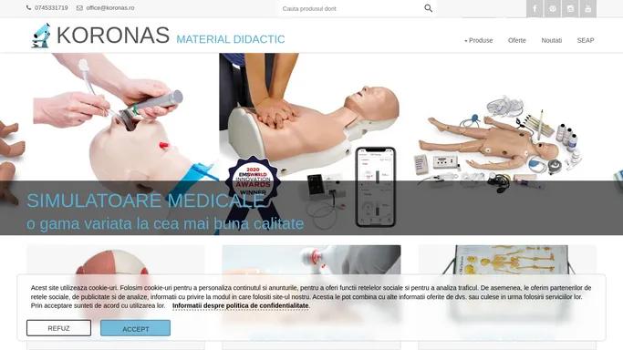 Material didactic - Modele anatomice - Simulatoare medicale - Planse didactice