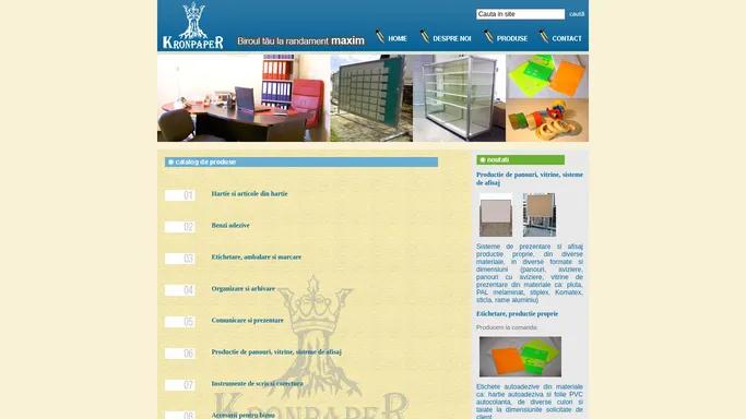 Kronpaper | Accesorii birou, ambalare, comunicare, etichete, hartie, instrumente de scris