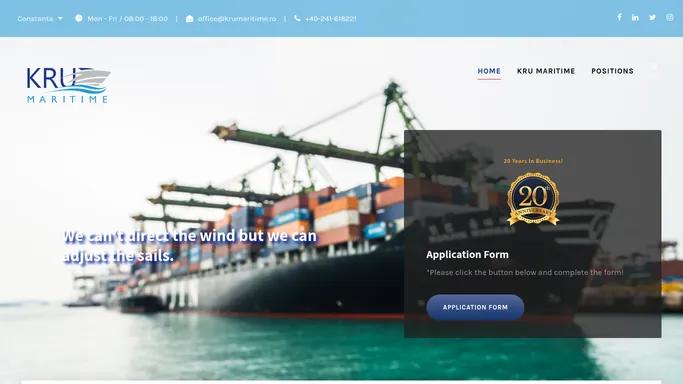 Kru Maritimie – We offer from Junior Crew to Senior Officers with commercial background