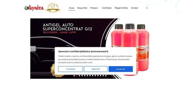 Acasa - Antigel auto. Antigel pentru instalatii. Kynita Ramnicu Valcea