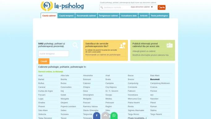 La-Psiholog.ro - alege-ti terapeutul!